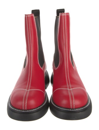 Ganni Leather Chelsea Boots