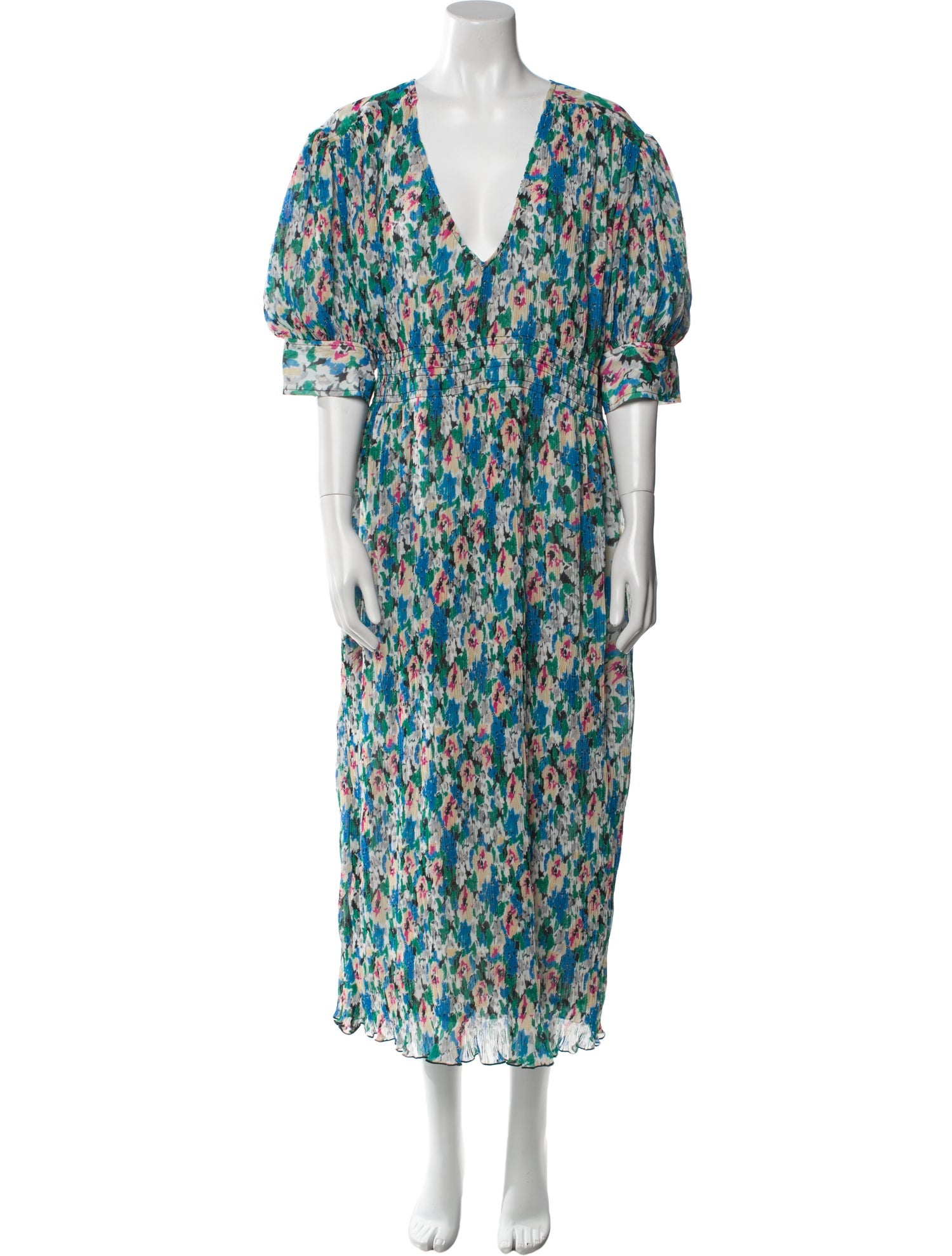 Ganni Floral Print Long Dress