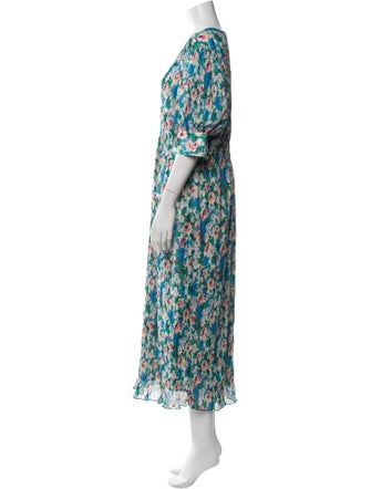 Ganni Floral Print Long Dress