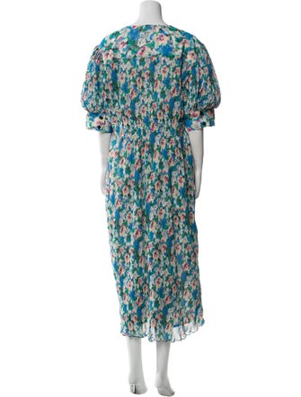 Ganni Floral Print Long Dress
