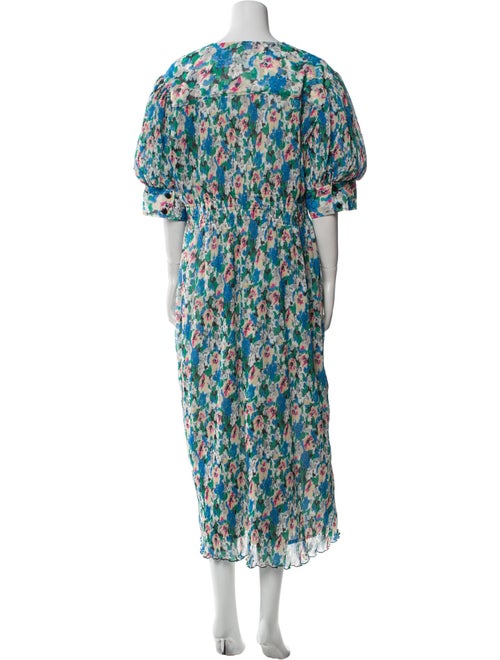 Ganni Floral Print Long Dress