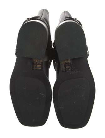 Ganni Leather Studded Accents Moto Boots