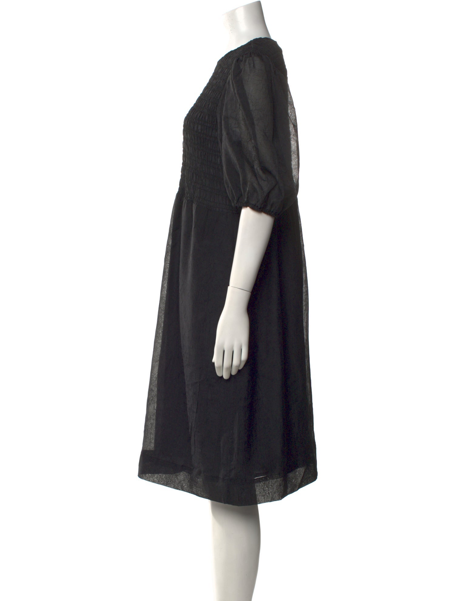 Ganni Crew Neck Midi Length Dress