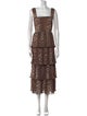 Ganni Animal Print Long Dress