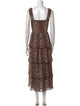 Ganni Animal Print Long Dress