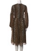Ganni Animal Print Midi Length Dress