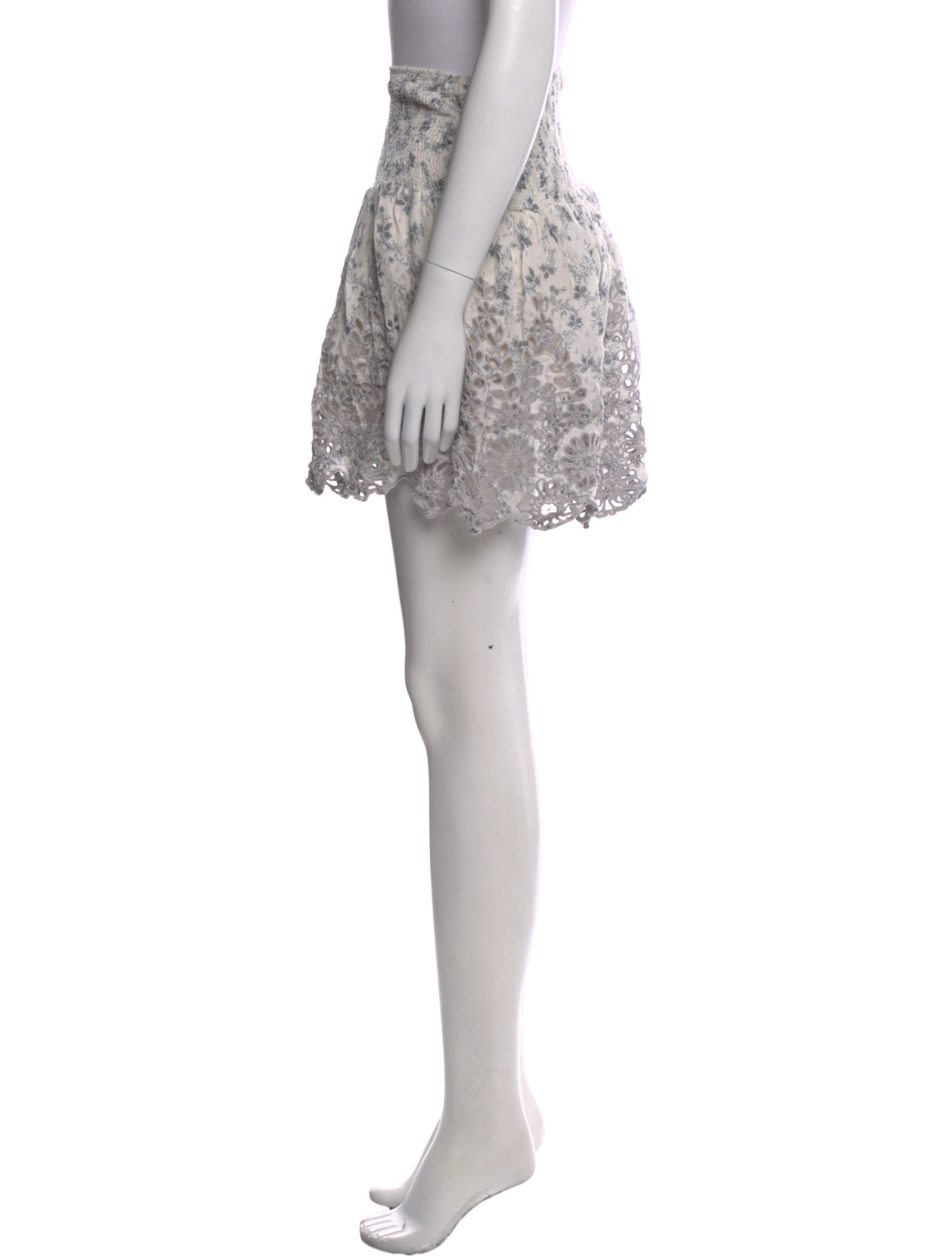 Ganni Floral Print Mini Skirt