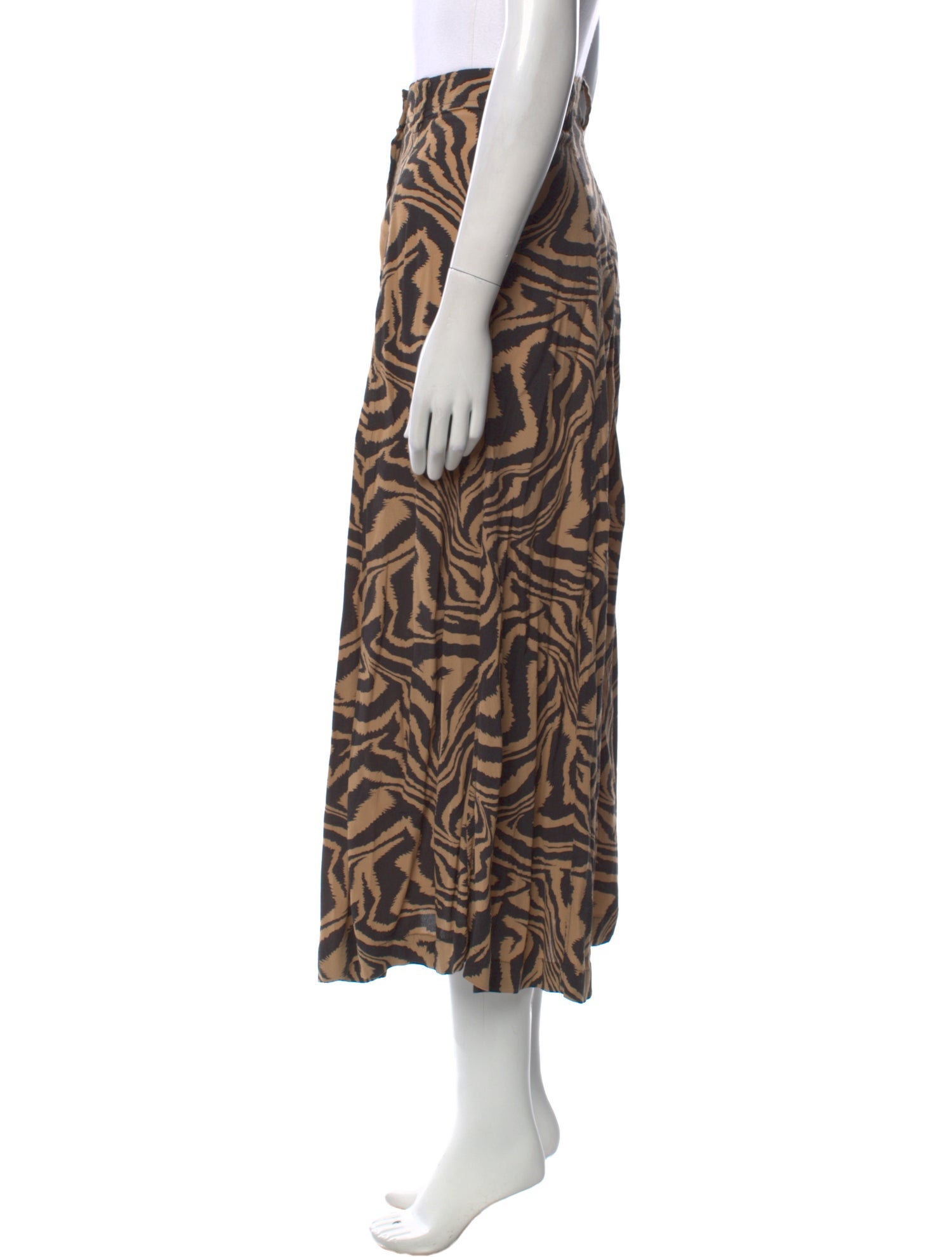 Ganni Animal Print Midi Length Skirt