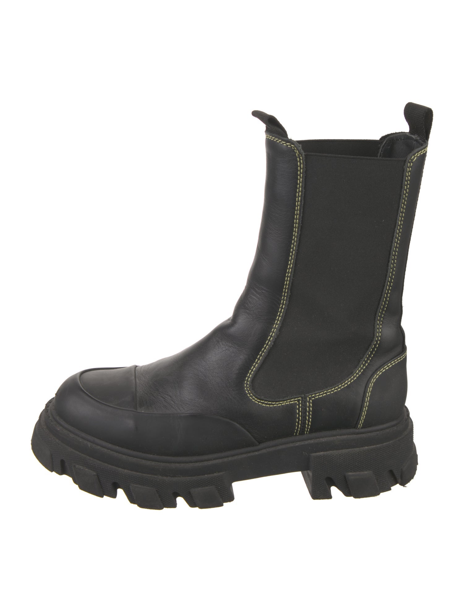 Ganni Leather Chelsea Boots