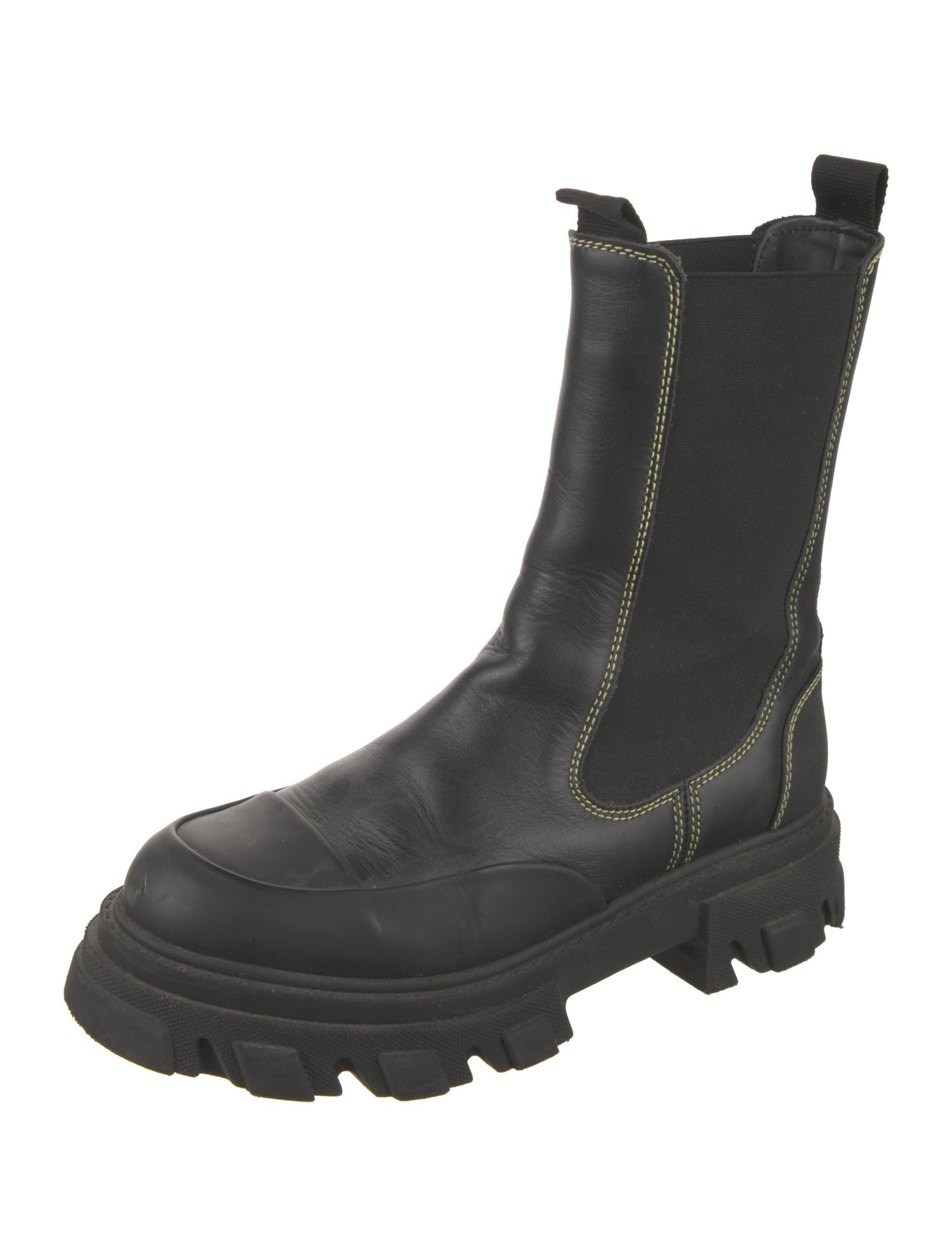 Ganni Leather Chelsea Boots