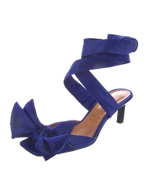 Ganni Satin Bow Accents Sandals