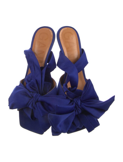 Ganni Satin Bow Accents Sandals