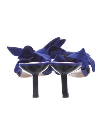 Ganni Satin Bow Accents Sandals