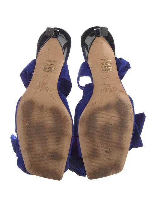 Ganni Satin Bow Accents Sandals