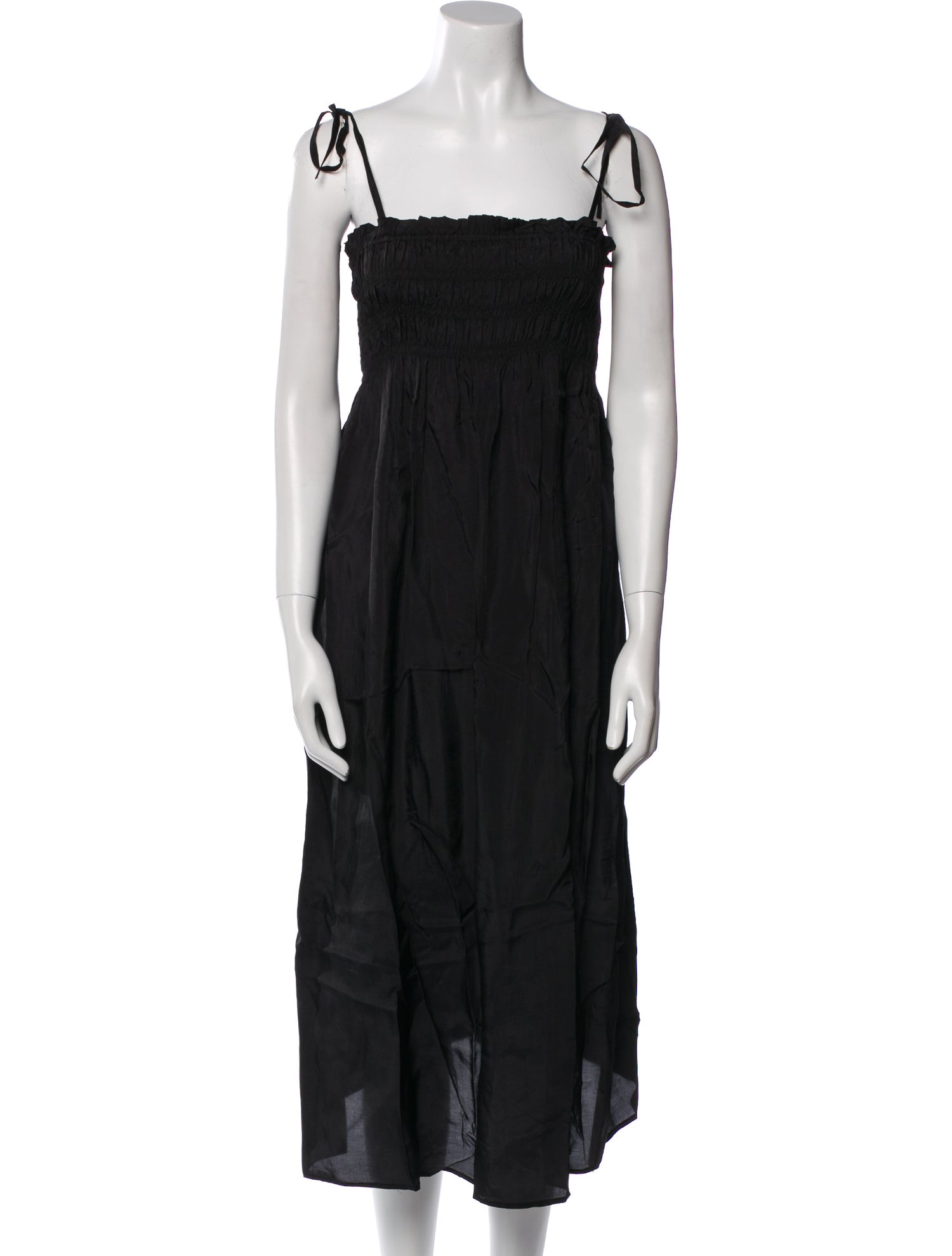 Ganni Square Neckline Midi Length Dress