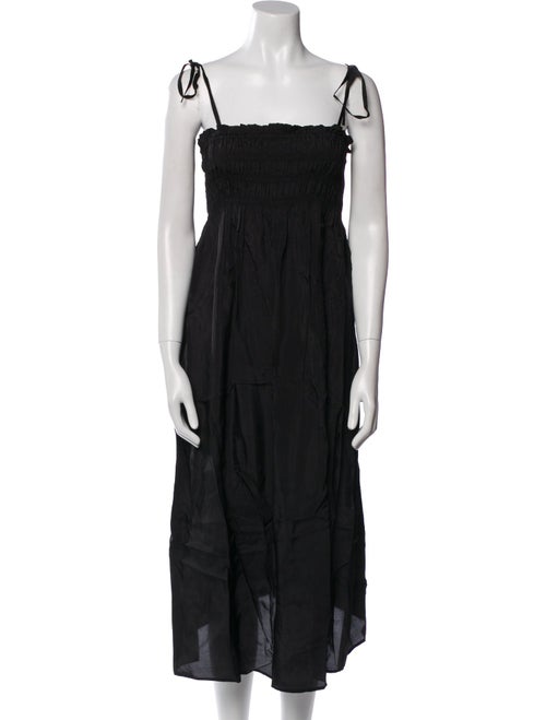 Ganni Square Neckline Midi Length Dress