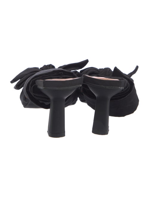 Ganni Satin Bow Accents Slingback Sandals