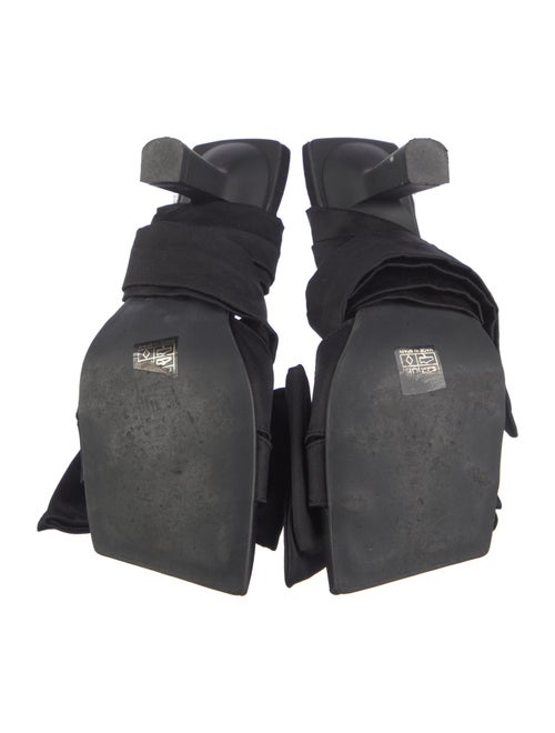 Ganni Satin Bow Accents Slingback Sandals