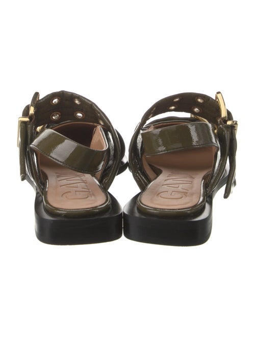 Ganni Patent Leather Slingback Flats