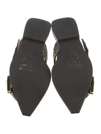 Ganni Patent Leather Slingback Flats