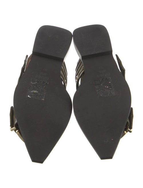 Ganni Patent Leather Slingback Flats