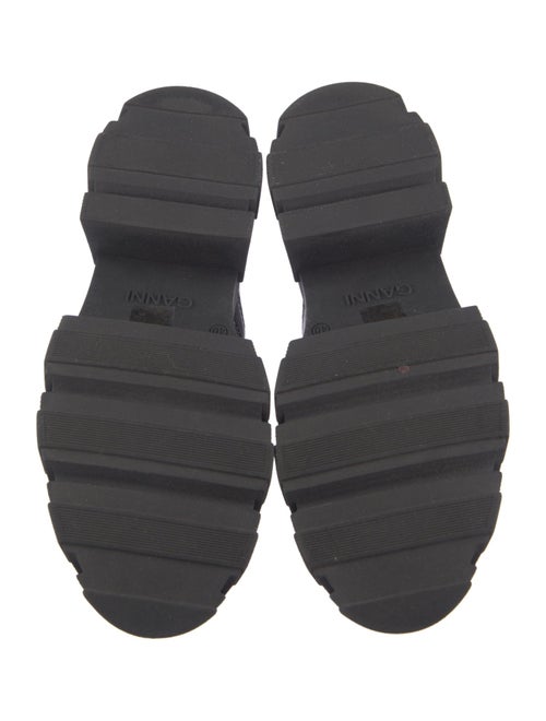 Ganni Leather Colorblock Pattern Chelsea Boots