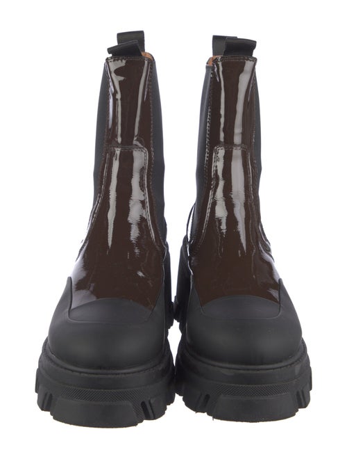 Ganni Patent Leather Chelsea Boots