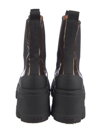 Ganni Patent Leather Chelsea Boots