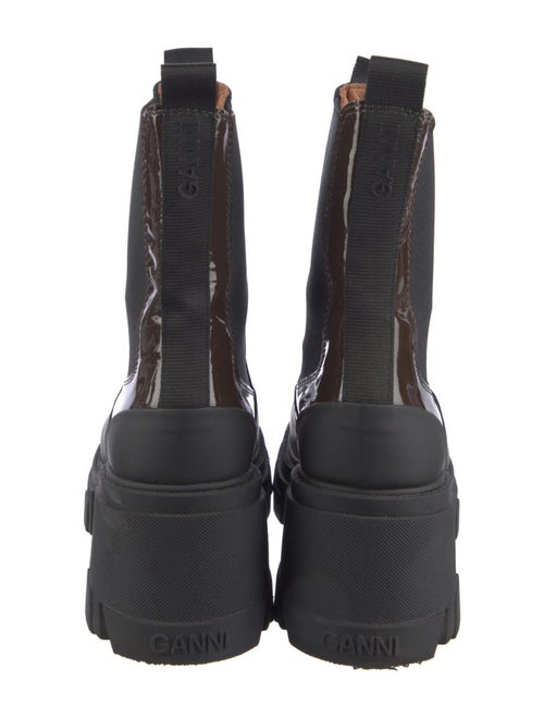 Ganni Patent Leather Chelsea Boots