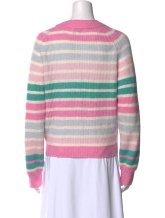 Ganni Striped V-Neck Sweater