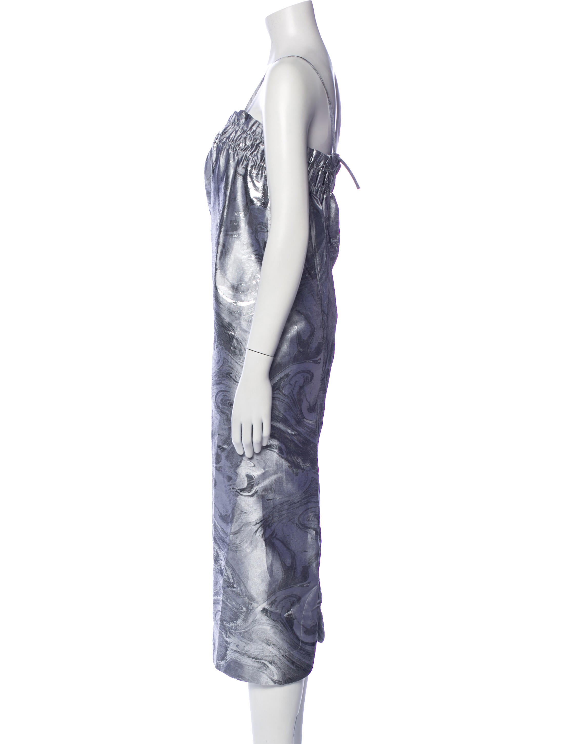 Ganni Printed Knee-Length Dress