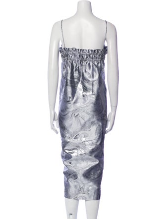 Ganni Printed Knee-Length Dress