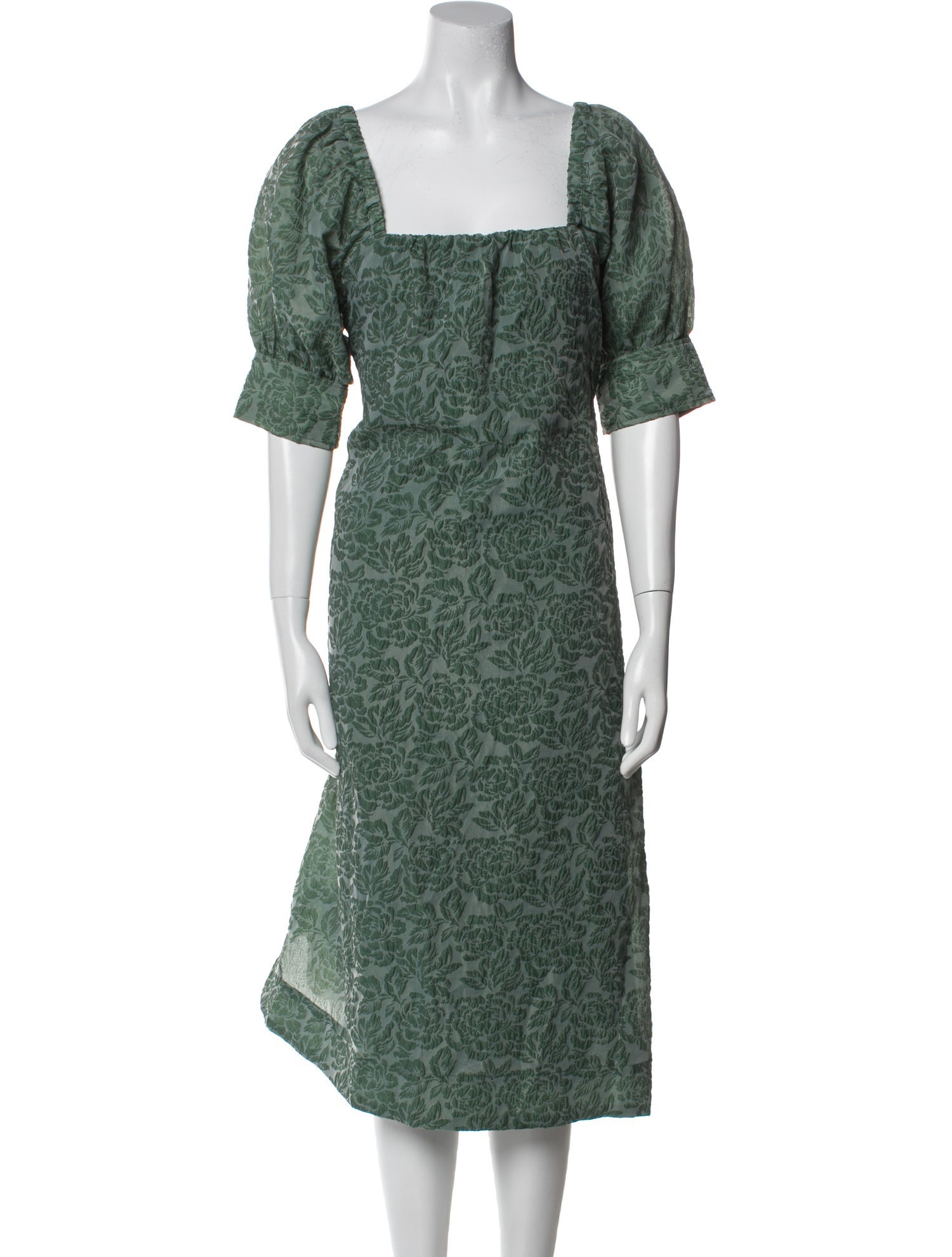 Ganni Printed Midi Length Dress