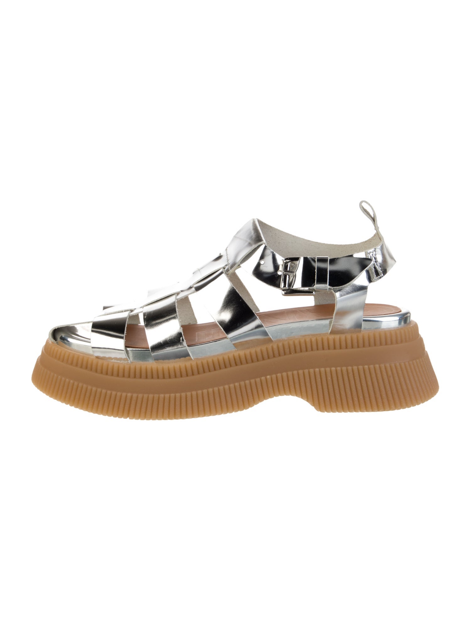 Ganni Patent Leather Gladiator Sandals