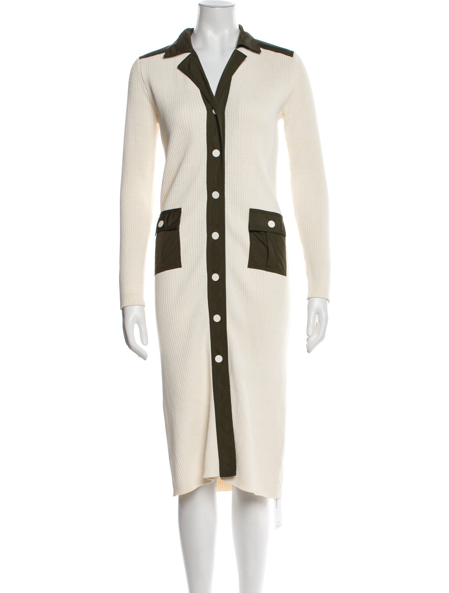 Ganni Colorblock Pattern Midi Length Dress