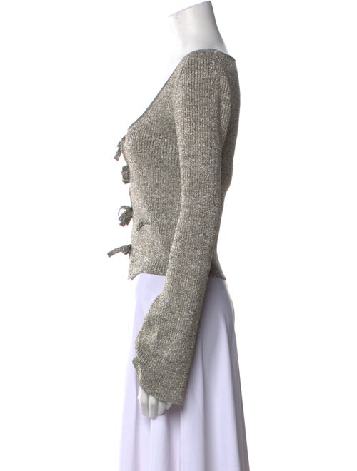 Ganni Patterned Scoop Neck Crop Top