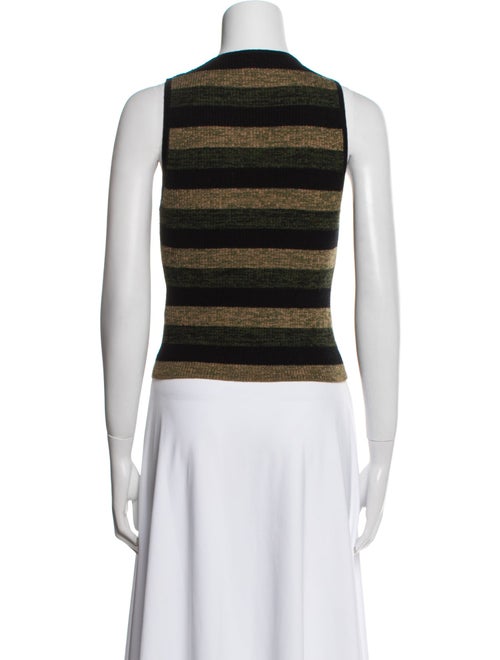 Ganni Merino Wool Striped Crop Top