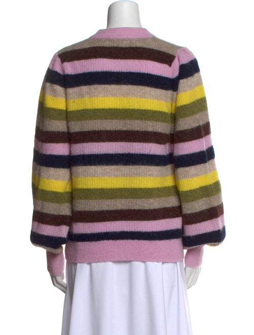 Ganni Striped Mock Neck Sweater