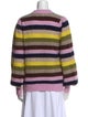 Ganni Striped Mock Neck Sweater