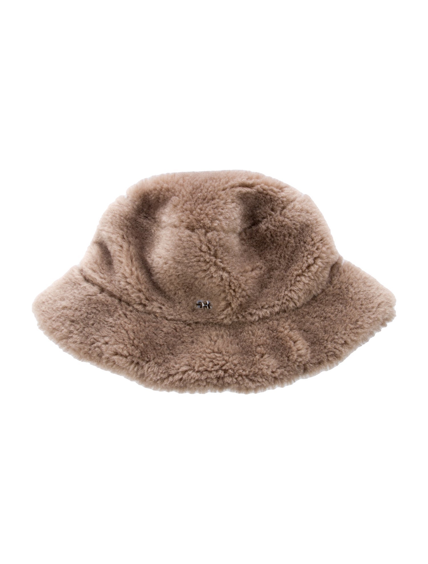 Ganni Polyester Faux Shearling Bucket Hat