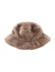 Ganni Polyester Faux Shearling Bucket Hat