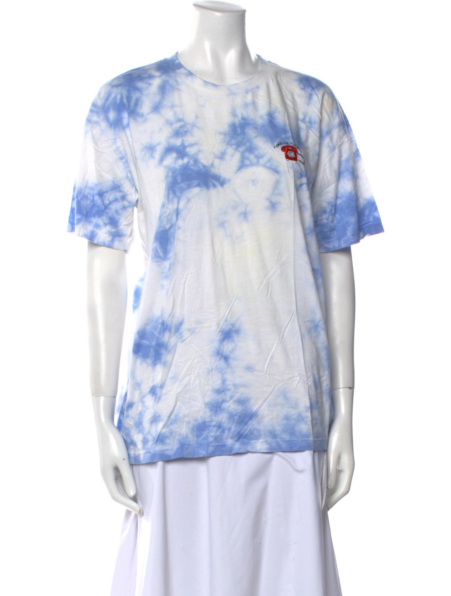 Ganni Tie-Dye Print Scoop Neck T-Shirt