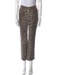 Ganni Animal Print Straight Leg Pants