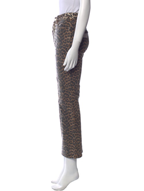 Ganni Animal Print Straight Leg Pants