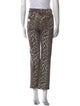 Ganni Animal Print Straight Leg Pants
