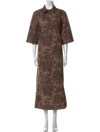 Ganni Floral Print Long Dress