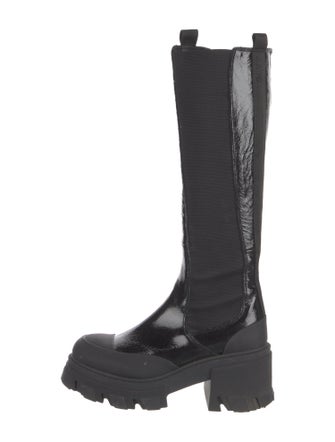 Ganni Patent Leather Chelsea Boots