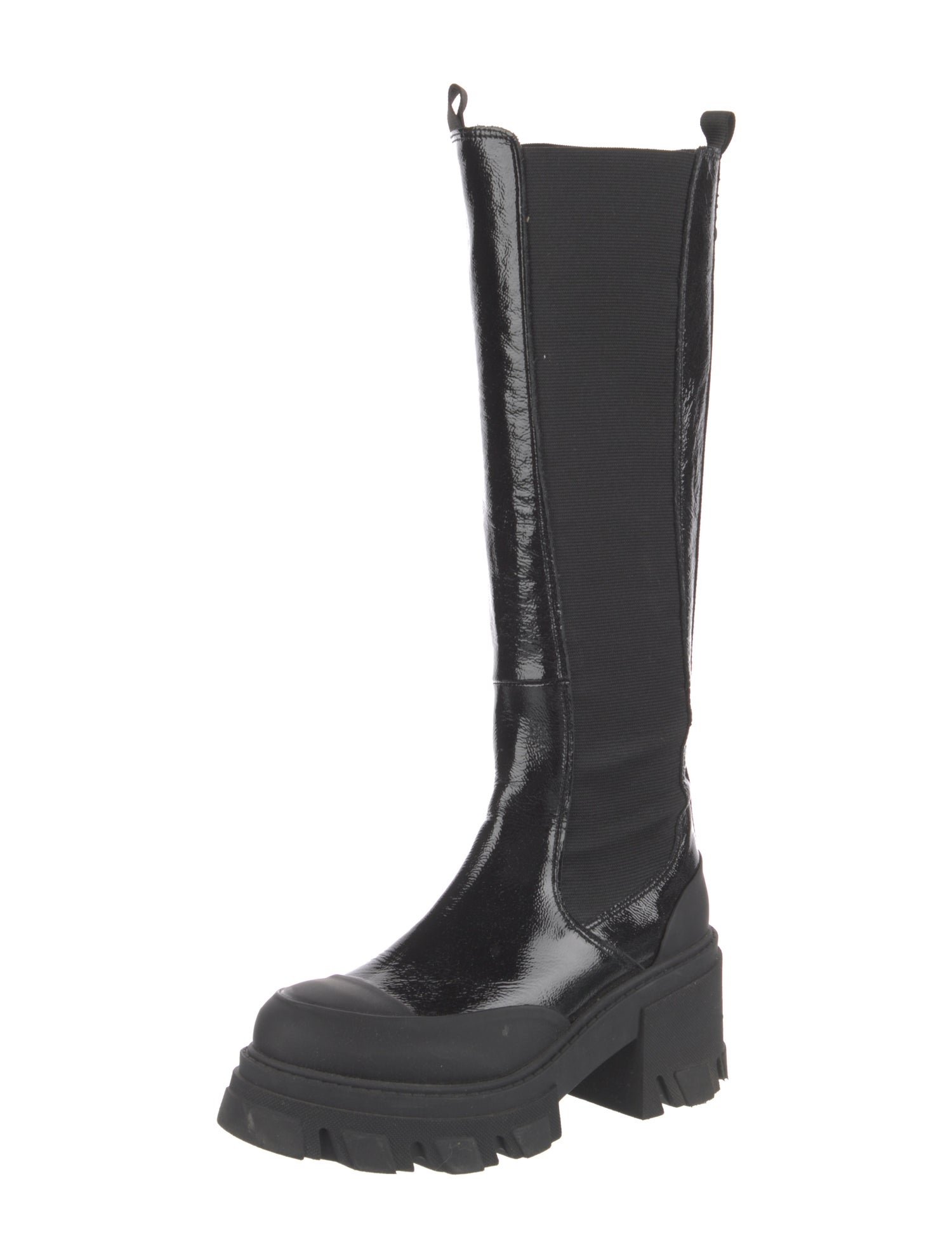 Ganni Patent Leather Chelsea Boots