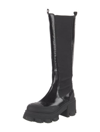 Ganni Patent Leather Chelsea Boots