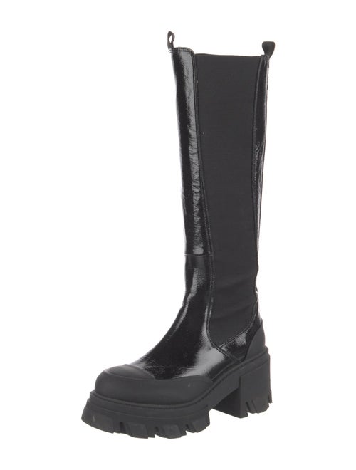 Ganni Patent Leather Chelsea Boots